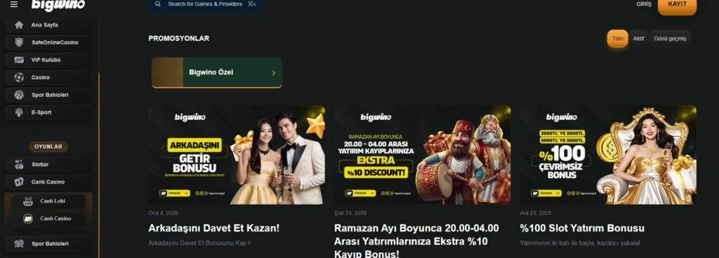 bigwino bonusları