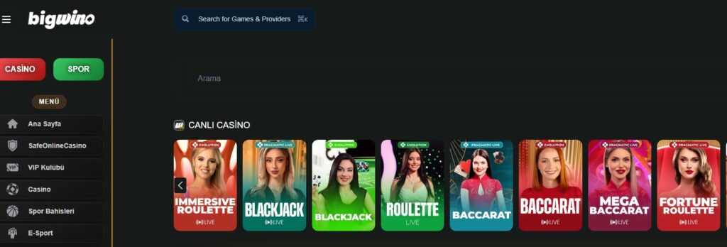 bigwino canlı casino