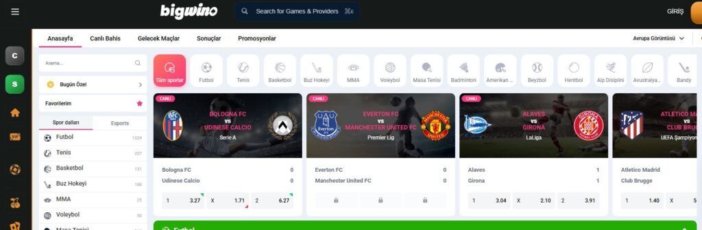 bigwino spor bahisleri